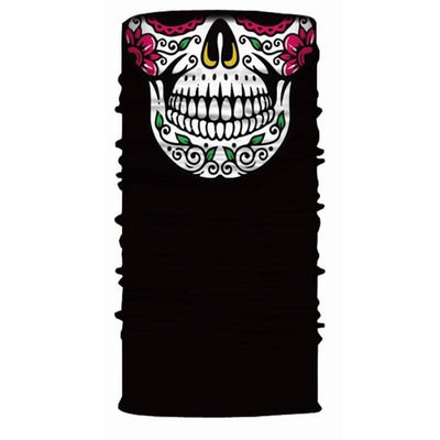 Flowered-Skull-Bandana