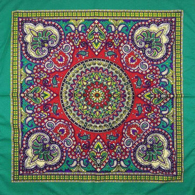 Green-Native-Bandana-print