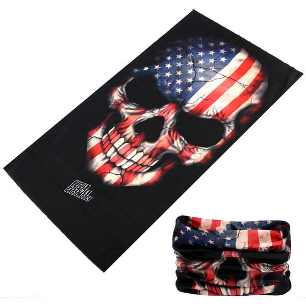 Skull-With-American-Flag-Bandana
